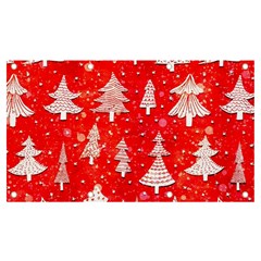 White And Red Trees, Adoxali, Christmas Banner and Sign 7  x 4 