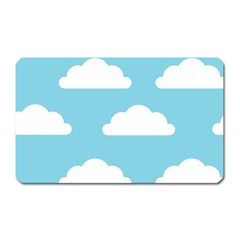 Clouds Blue Pattern Magnet (rectangular) by ConteMonfrey