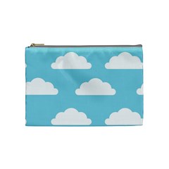 Clouds Blue Pattern Cosmetic Bag (medium) by ConteMonfrey