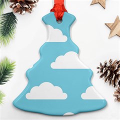 Clouds Blue Pattern Ornament (christmas Tree) 