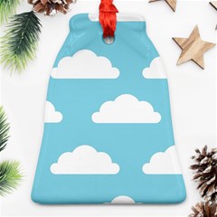 Clouds Blue Pattern Ornament (bell)