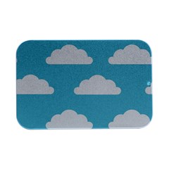 Clouds Blue Pattern Open Lid Metal Box (silver)   by ConteMonfrey