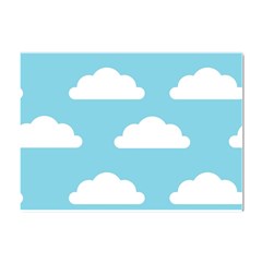 Clouds Blue Pattern Crystal Sticker (a4) by ConteMonfrey