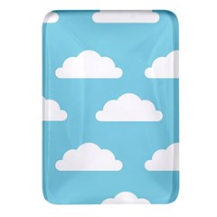 Clouds Blue Pattern Rectangular Glass Fridge Magnet (4 Pack) by ConteMonfrey