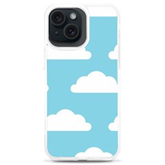 Clouds Blue Pattern Iphone 15 Plus Tpu Uv Print Case by ConteMonfrey