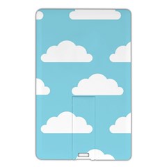 Clouds Blue Pattern Name Card Style Usb Flash Drive