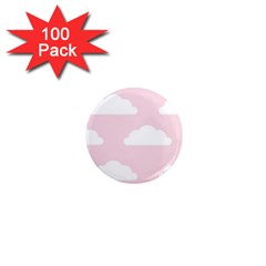 Clouds Pink Pattern 1  Mini Magnets (100 Pack) 