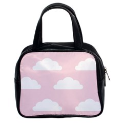 Clouds Pink Pattern Classic Handbag (two Sides) by ConteMonfrey