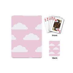 Clouds Pink Pattern Playing Cards Single Design (mini)