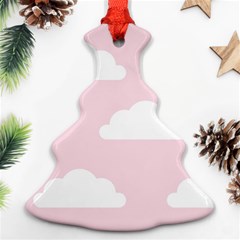 Clouds Pink Pattern Ornament (christmas Tree) 