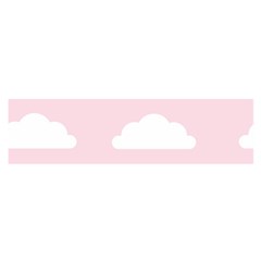 Clouds Pink Pattern Oblong Satin Scarf (16  X 60 ) by ConteMonfrey