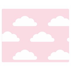 Clouds Pink Pattern Premium Plush Fleece Blanket (medium) by ConteMonfrey