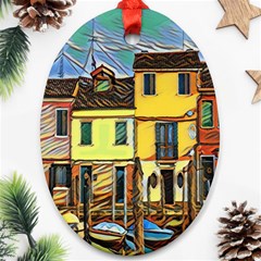 Colorful Venice Homes - Venezia, Italy Ornament (oval)