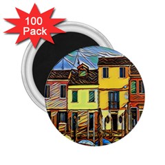 Colorful Venice Homes - Venezia, Italy 2 25  Magnets (100 Pack)  by ConteMonfrey