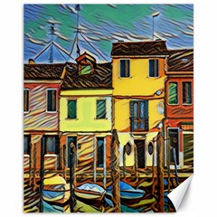 Colorful Venice Homes - Venezia, Italy Canvas 11  X 14  by ConteMonfrey