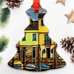 Colorful Venice Homes - Venezia, Italy Christmas Tree Ornament (two Sides)