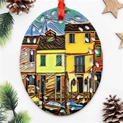 Colorful Venice Homes - Venezia, Italy Ornament (oval Filigree)