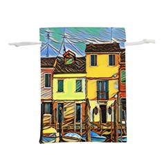 Colorful Venice Homes - Venezia, Italy Lightweight Drawstring Pouch (s) by ConteMonfrey