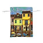 Colorful Venice Homes - Venezia, Italy Lightweight Drawstring Pouch (L) Front