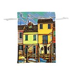 Colorful Venice Homes - Venezia, Italy Lightweight Drawstring Pouch (L) Back