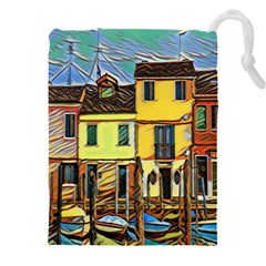 Colorful Venice Homes - Venezia, Italy Drawstring Pouch (5xl) by ConteMonfrey