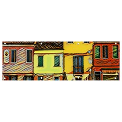 Colorful Venice Homes - Venezia, Italy Banner And Sign 9  X 3  by ConteMonfrey