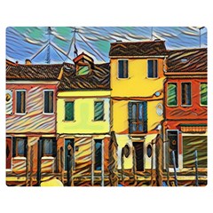 Colorful Venice Homes - Venezia, Italy Premium Plush Fleece Blanket (medium) by ConteMonfrey