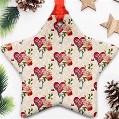 Key To The Heart Star Ornament (two Sides)