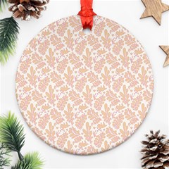 Delicated Leaves Round Ornament (two Sides)