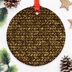 Straw Like Country Side  Round Ornament (two Sides)