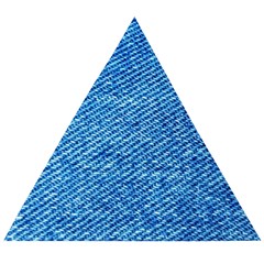 Blue Denim Jeans Like Wooden Puzzle Triangle by ConteMonfrey