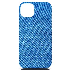 Blue Denim Jeans Like Iphone 14 Plus Black Uv Print Case by ConteMonfrey