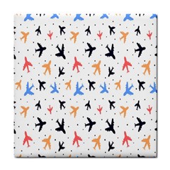 Cute airplanes planes Tile Coaster