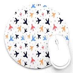 Cute airplanes planes Round Mousepad