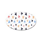 Cute airplanes planes Sticker (Oval) Front