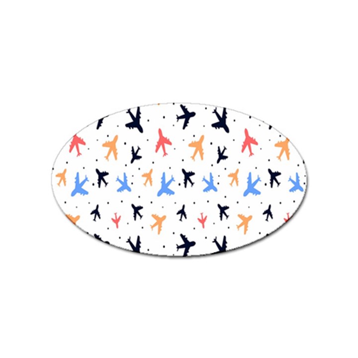 Cute airplanes planes Sticker (Oval)