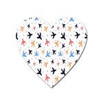 Cute airplanes planes Heart Magnet Front