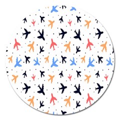 Cute airplanes planes Magnet 5  (Round)