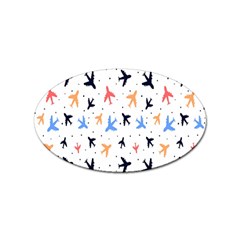 Cute airplanes planes Sticker Oval (10 pack)