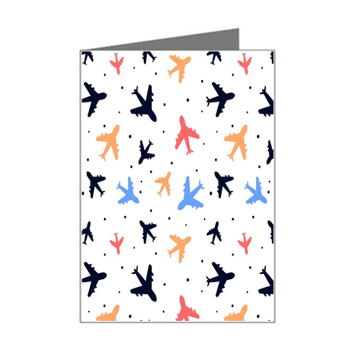 Cute airplanes planes Mini Greeting Card