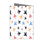 Cute airplanes planes Mini Greeting Card Right