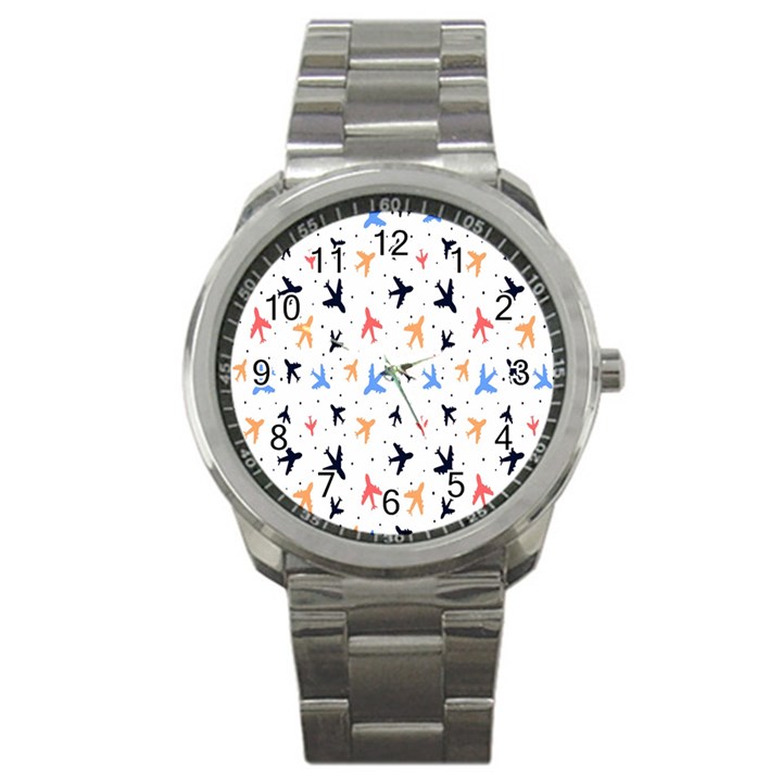 Cute airplanes planes Sport Metal Watch