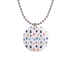 Cute airplanes planes 1  Button Necklace