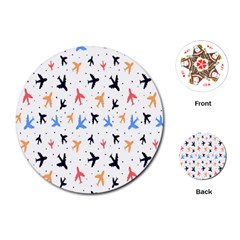 Cute Airplanes Planes Playing Cards Single Design (round)