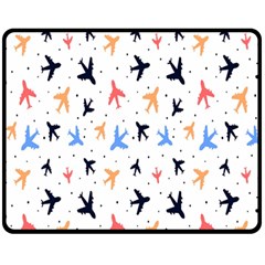 Cute airplanes planes Fleece Blanket (Medium)