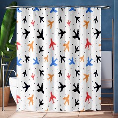 Cute airplanes planes Shower Curtain 60  x 72  (Medium) 