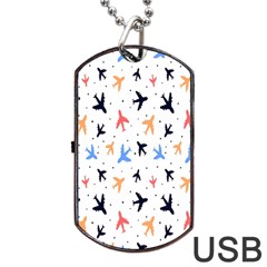 Cute airplanes planes Dog Tag USB Flash (Two Sides)