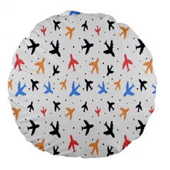 Cute airplanes planes Large 18  Premium Round Cushions