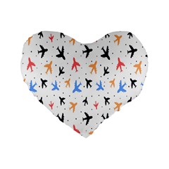 Cute airplanes planes Standard 16  Premium Heart Shape Cushions