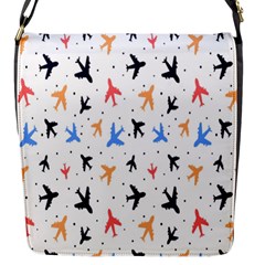 Cute airplanes planes Flap Closure Messenger Bag (S)